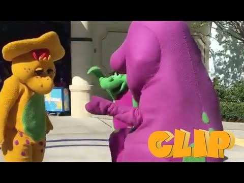 Barney, BJ and Baby Bop having a Dance Competition at Universal Studios 💜💚💛 | CLIP | SUBSCRIBE