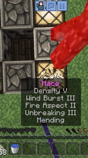 minecraft wind charge machine and water bucket mlg real