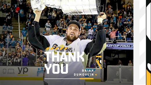 Coach Sullivan on Dumoulin: "He was such a big part of the teams that won the Stanley Cup in 2016 and 2017. He’s a great person and a great leader off the ice and in the locker room. All our players had a ton of respect for Dumo and the leadership that he brought to the team. He was a voice of reason. I can’t say enough about his contribution to making the Penguins what we are." Thank you, Brian Dumoulin. | Pittsburgh Penguins
