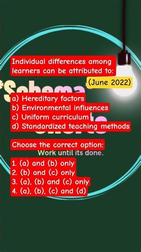 Is a genius born or made? 🧬✨ #SchemaShorts #Paper1 #TeachingAptitude #UGCNET #quizday