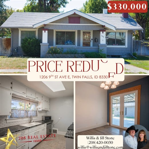 This lovely home just got a price reduction! Explore this inviting property and imagine the possibilities. Contact us today for more information or to schedule a private tour. | Willis and Jill Stone - 208 Real Estate