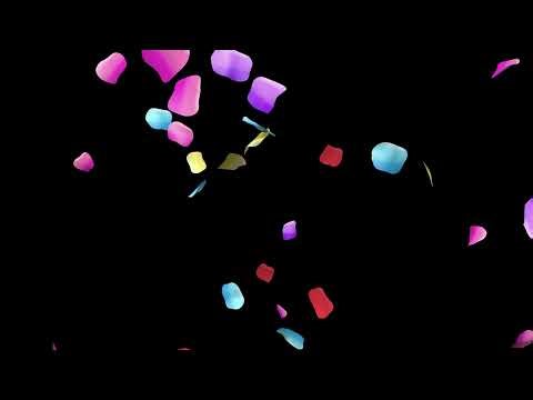 Flowers petals overlay 4K black screen effect