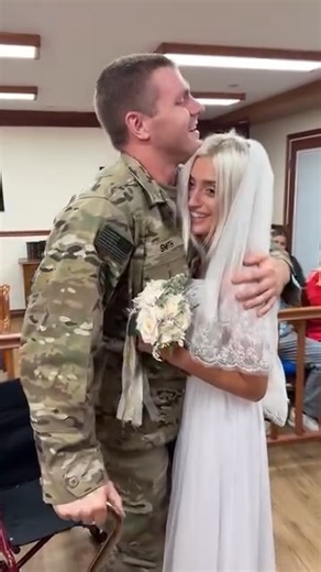 Soldier walks for the first time on his wedding day to brides surprise! 🥹 #surprise #wedding #couplegoals | Jamie and Blake