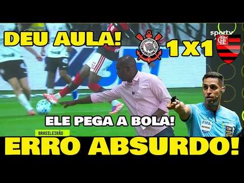 PC DE OLIVEIRA DEU AULA! LANCES POLÊMICOS DE CORINTHIANS 1x1 FLAMENGO.