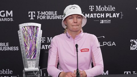 LPGA Match Play champion Madelene Sagstrom native language reaction