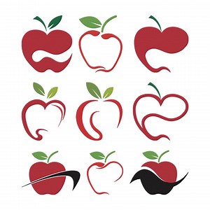 Apple Machine Embroidery Bundle, Set of 9 Designs, Fruit Outline Embroidery Files - Etsy