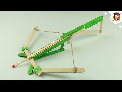 Mini Crossbow made With Popsicle Sticks