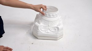 Bepritm Roman Column Set, Wedding White Plastic Roman Columns and Pillars, Greek Column Pillar Stand Event Pedestals for Flower Arrangements Wedding Party Event Decorative (4Pcs Style A)