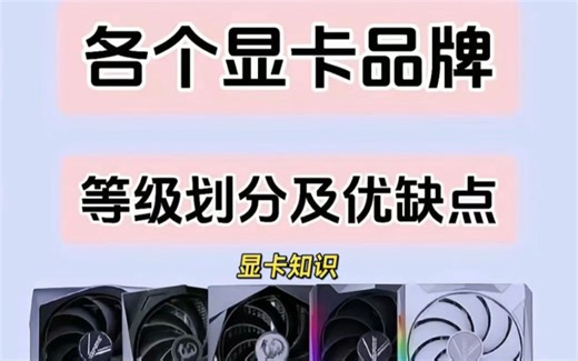 各个显卡品牌等级划分以及优缺点，看看你选择的显卡是排在啥位置？#电脑知识 #组装机 #南京台式机电脑组装机