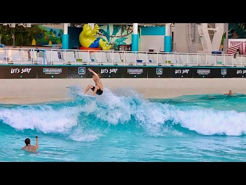 Surfing INDOOR WAVE POOL! (Skudin Surf, American Dream!)