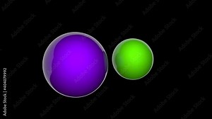 Potassium chloride (formula: KCl or ClK) is a metal salt composed of potassium and chloride. 3D render. Seamless loop. Isolated and rotating on black background.Ball and Stick chemical structure model