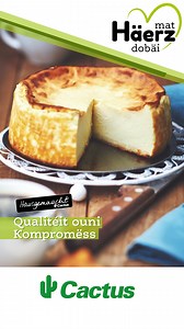 La Kéistaart ne date pas d'hier ! Notre recette Hausgemaacht non plus, nous préparons cette pâtisserie selon la même recette depuis les années 1970. Vous savez ce qui ne date pas d'hier non plus ? La Qualité de nos produits. Nous ne faisons aucun compris là-dessus surtout lorsqu'il s'agit de nos produits faits-maison ! Cactus : Qualitéit ouni Kompromëss 🌵#kéistaart #cactusletzebuerg #hausgemaacht #homemade #quality | Cactus Lëtzebuerg