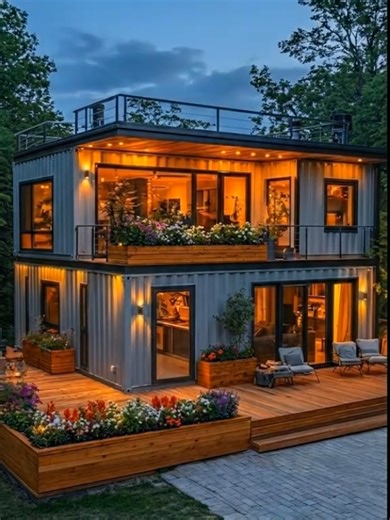 Building a Luxurious Shipping Container Garden Villa