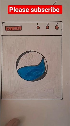 step by step draw the washing machine #1million #drawing #ytshorts