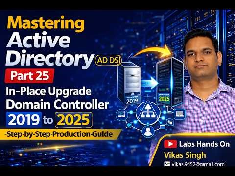 Mastering Active Directory (AD DS) | Part 25 | In-Place Upgrade Domain Controller 2019 to 2025 | Ful