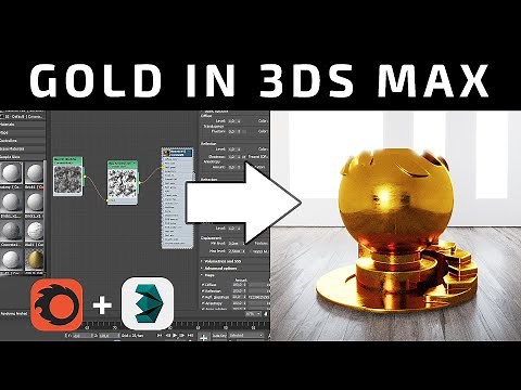 Gold material in 3ds Max - simple method