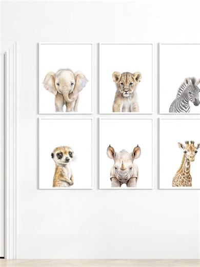 Baby Animal Nursery Prints – Cute Woodland Animal Wall Art Set, Gender Neutral Baby Room Decor, Kids Nursery Printable, Digital Download Create a warm, calm, and joyful space for your little one with this Baby Animal Nursery Print Set. This adorable woodland animal wall art features sweet baby animals illustrated in a soft, modern style — perfect for a gender-neutral nursery, baby room, or kids’ bedroom. Designed to bring comfort and charm, these prints work beautifully in: • Baby nurseries • To