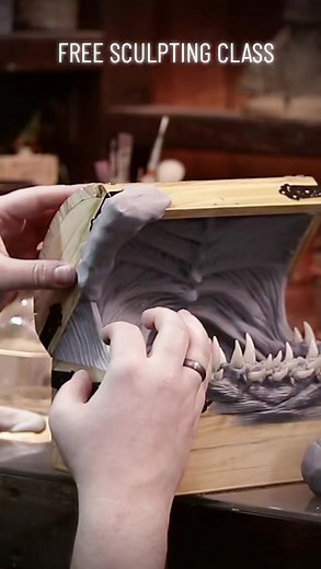 Transform a Wooden Box into a Fantasy Monster - Sculpting Adventure
