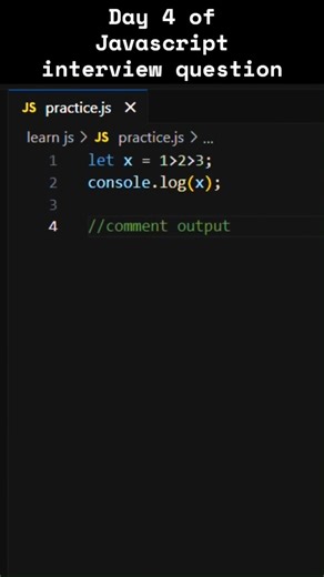 Day 4 of javascript output based interview questions #coding #codinginterview #viral #javascript