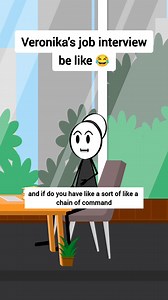 1.3M views · 34K reactions | Veronika's job interview be like . #therealveronika #animation #funnyvideo #comedy #reels #animationart #animationvideo #animationstudio #interview #interviewquestions #management #jobs #jobinterview | Animation Media | Facebook