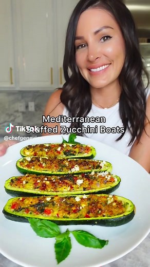 Mediterranean Stuffed Zucchini Boats Recipe