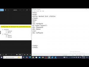 How to create Nested list in HTML in 3 minutes|HTML tutorial for beginners ‪@farhaasghar786‬