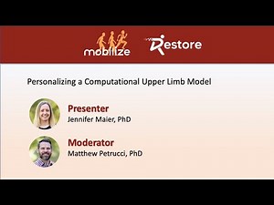 Webinar(Tutorial): Personalizing a Computational Upper Body Model, Part 2 of 2