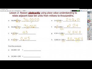 5th-Grade Eureka Math Module 1 Topic A Lesson 2 Review