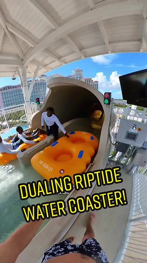 The new Dualing Riptide water coaster at #BahaBay is now open! Would you ride this? #bahamar #nassau #waterpark