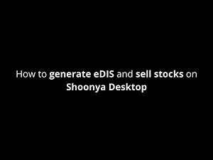 How to generate eDIS and sell stocks on Shoonya Desktop | Finvasia