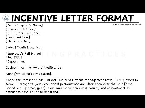 How To Write An Incentive Letter Format Sample Step by Step Guide | Writing Practices