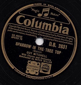 Guy Mitchell Conducted By Mitch Miller - Sparrow In The Tree Top / Christopher Columbus