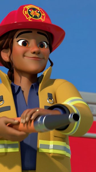 Wow! A fire engine! Let's Be Firefighters! 🚒👩‍🚒 #CoComelon #Shorts #KidsCartoons