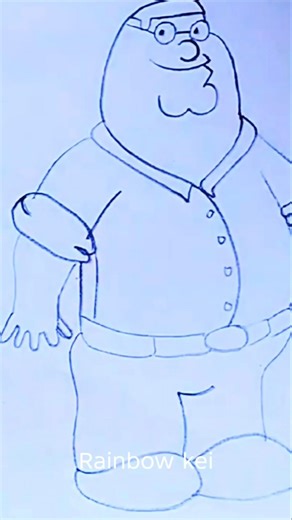 Draw Peter Griffin | Simpson #shorts #youtubeshorts #drawing #art