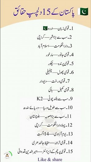 15 Amazing Facts About Pakistan You Should Know! 🇵🇰 #generalknowledge