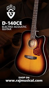 The New Guild D-140CE Antique Burst Electro Acoustic Guitar Shop on:...