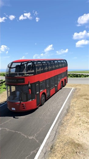BeamNG.drive — 500 Mph Instant Acceleration Test..! Will The Bus Survive..? #shorts