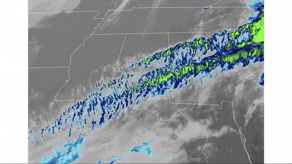Today's satellite imagery has had several good examples of a feature called "transverse cirrus bands". Aviation meteorologists keep a sharp eye out for this feature because turbulence is often found nearby. Here's an example using satellite imagery from https://www.star.nesdis.noaa.gov/GOES/index.php . | NOAA NWS Aviation Weather Center