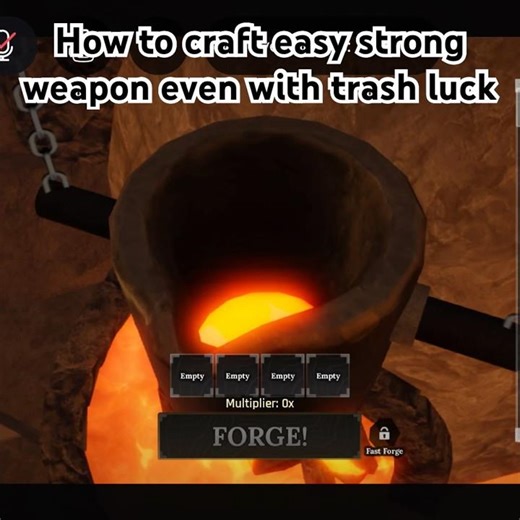 How to craft easy strong weapon for noobs on the forge.