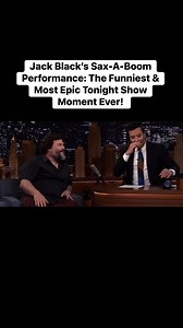 568K views · 6.3K reactions | Jack Black turns a kid’s toy into a rock concert on The Tonight Show with Jimmy Fallon! The Sax-A-Boom moment went viral for a reason — this is pure Jack Black chaos, energy, and genius in one unforgettable performance. #JackBlack #SaxABoom #JimmyFallon #TonightShow #ViralMoment | Entertainment Stories | Facebook