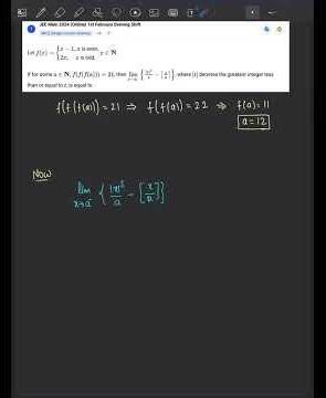 JEE Main 2024 🔥 Tricky Function + Limit Question | 1-Minute Mind Blower 🤯