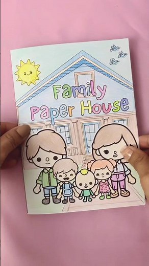 TOCA BOCA FAMILY PAPER HOUSE COLORING QUIET BOOK 💖✨ #tocaboca