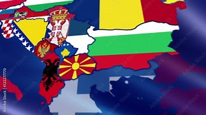 Liechtenstein. Map over Europe. Motion Graphics