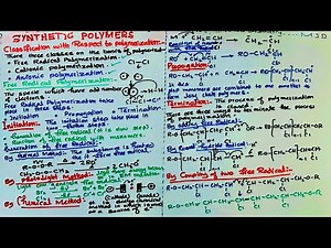 Part-5. Synthetic polymers || Free Radical polymerization with explaination || MSc chemistry
