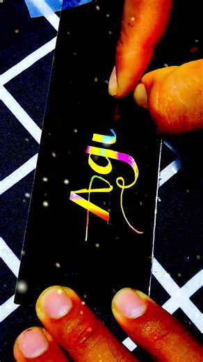 Teknik Lettering Mudah yang lagi Viral 😱 #shorts