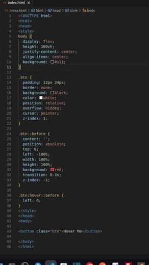 Build This Button Hover Effect in 10 Seconds 🔥 (HTML + CSS)