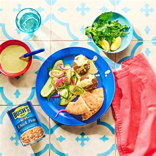 One of our favorite parts of Mediterranean cuisine? It’s got a whole lotta falafel. And when you pair those crispy, soft, delicious bites of flavorful smashed chickpeas with a side of dilly cucumber salad… it’s a perfect springtime meal. Check out the recipe: https://www.bushbeans.com/en_US/bean-recipes/traditional-falafel-with-dilly-cucumber-salad | Bush's Beans