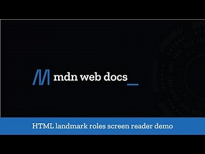 HTML Landmark Roles Screen Reader Demo - #html #accessibility