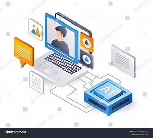 Creating Video Content Artificial Intelligence Technology Stock Vector (Royalty Free) 2443988711 | Shutterstock