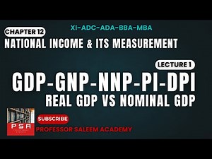 National Income & its concepts | GDP - GNP - NNP - PI - DPI | Real vs Nominal GDP | Macroeconomics |